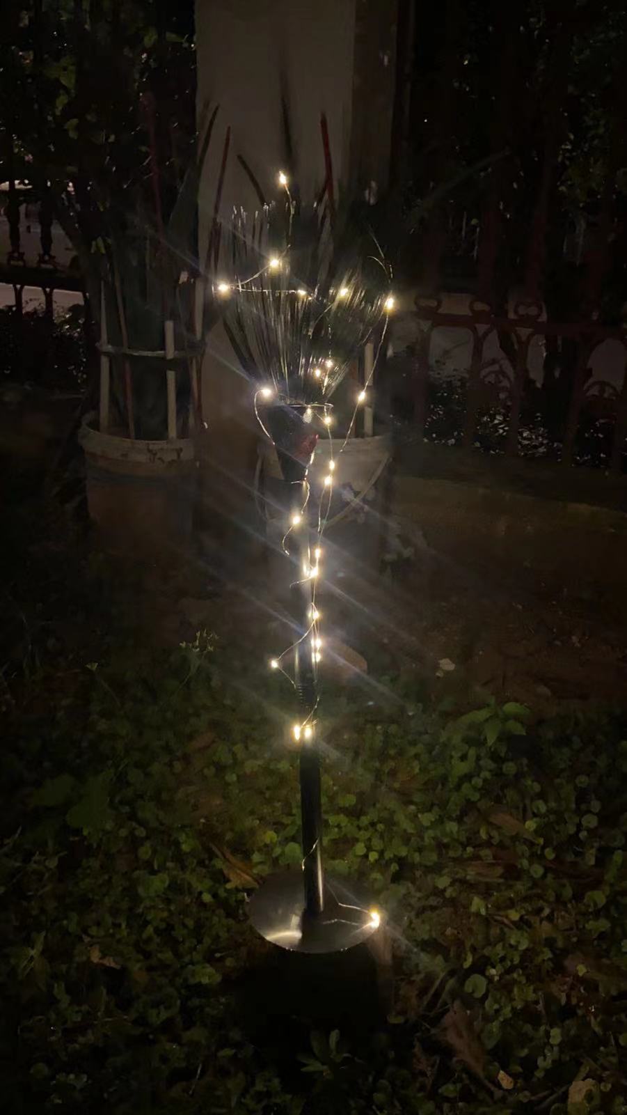 Halloween Pre-lit Broom Venue Decoration Props (Black)