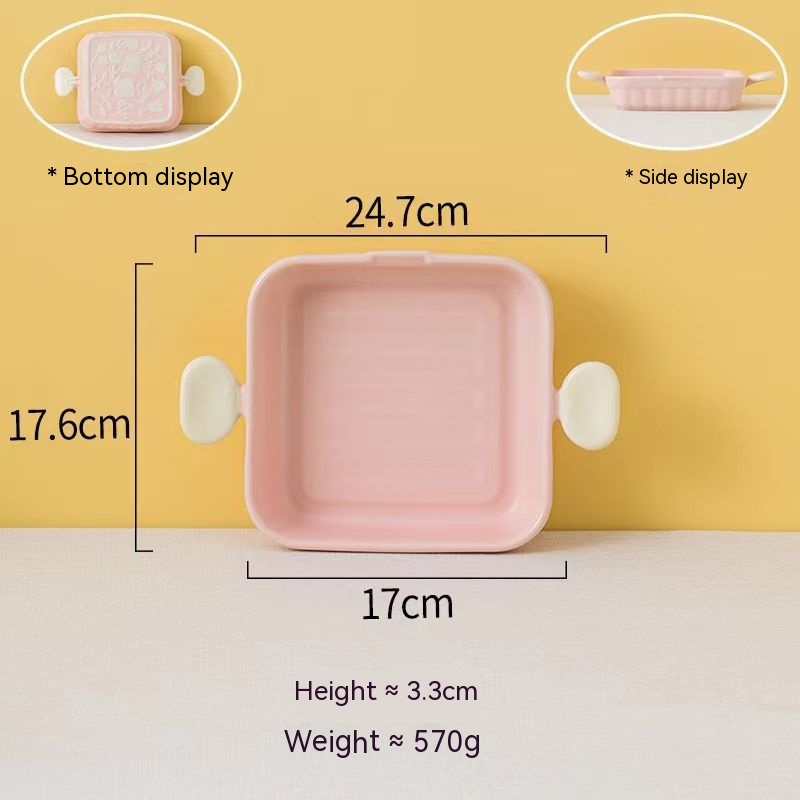 Pink Binaural Square Plate