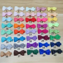 40 Fully Lined No Slip Hair Clips In 20 40 Pastel Colors, Barrettes And Bows For Infants, Toddlers, And Baby Girls - Forty Pairs - View 1