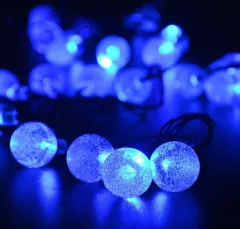Crystal solar power of the led lamp string lights christmas lights solar garden outdoor decoration for christmas - Blue - View 1