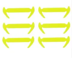 / set Silicone women men Elastic Lace Laces No Tie Laces Running Trainers Thongs - Yellow - View 1