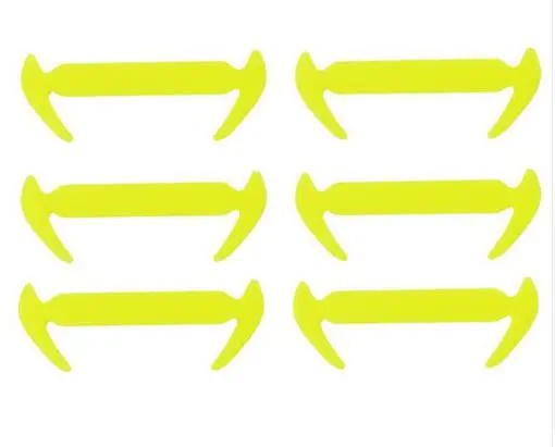 / set Silicone women men Elastic Lace Laces No Tie Laces Running Trainers Thongs Yellow - Shop at LoveMi