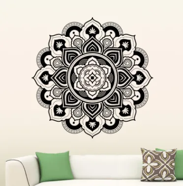 Foreign trade creative mandala pattern removable waterproof beautifying home wall stickers wallpaper sales - Shop at LoveMi