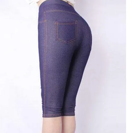 Super Stretch Large Size Jeggings Blue - Shop at LoveMi