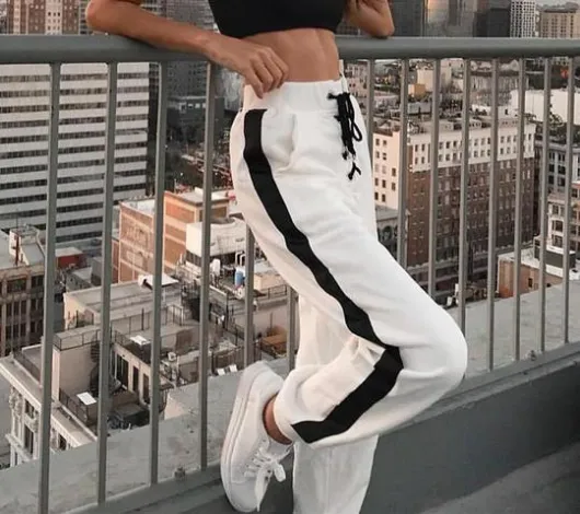 HIGH WAISTED LACE UP PANTS White - Shop at LoveMi