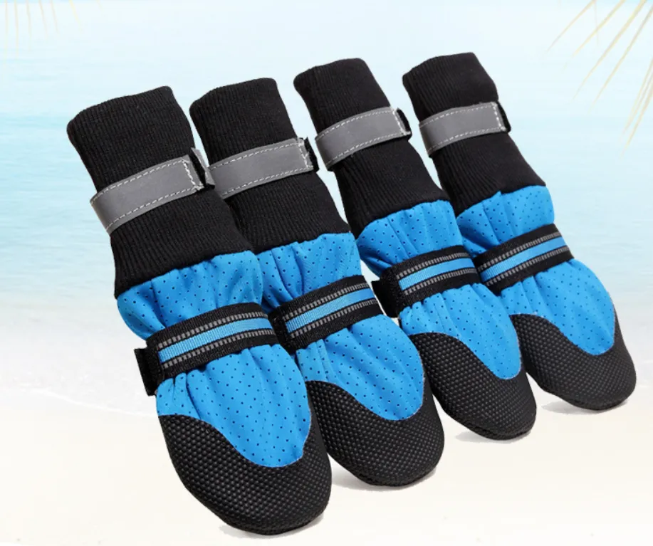 Pet Dog Shoes Anti-slip Snow Pet Boots - Blue