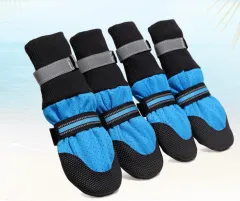 Pet Dog Shoes Anti-slip Snow Pet Boots - Blue - View 1