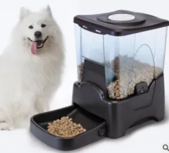 European and American explosion models Large-capacity intelligent pet automatic feeder Smart pet supplies automatic feeder - Black - View 1