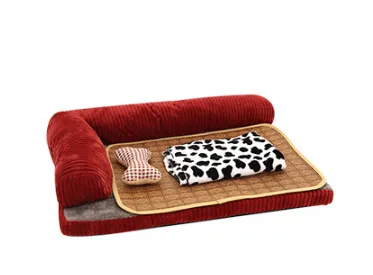 Explosion Detachable Doghouse Four Seasons Dog Sofa Dog Mattress Teddy Golden Retriever Pet Supplies Red - Shop at LoveMi