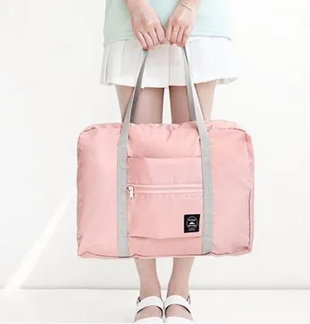 RONG.SHI.DAI Travel bag shopping shoulder bag for men and women to increase the finishing bag luggage bag storage bag Pink - Shop at LoveMi