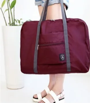 RONG.SHI.DAI Travel bag shopping shoulder bag for men and women to increase the finishing bag luggage bag storage bag Red Wine - Shop at LoveMi