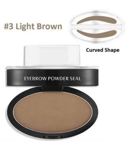 Eyebrow Powder Stamp for Easy Natural Looking Brows Light Brown Curved 4Pcs - Shop at LoveMi