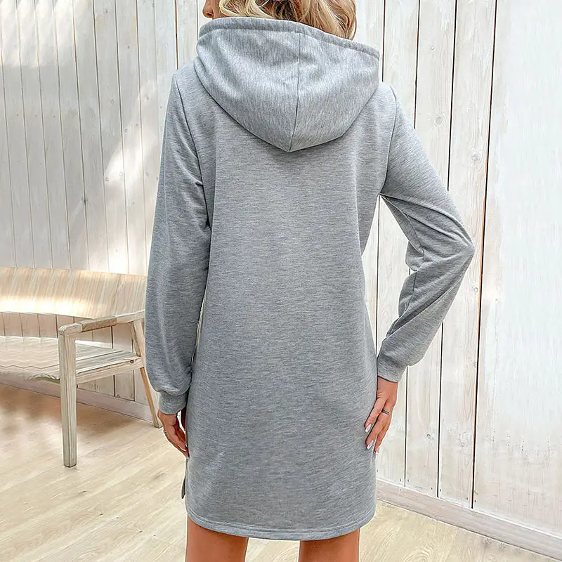 Foreign Trade Women's Clothing Striped Patchwork Hoodie Skirt