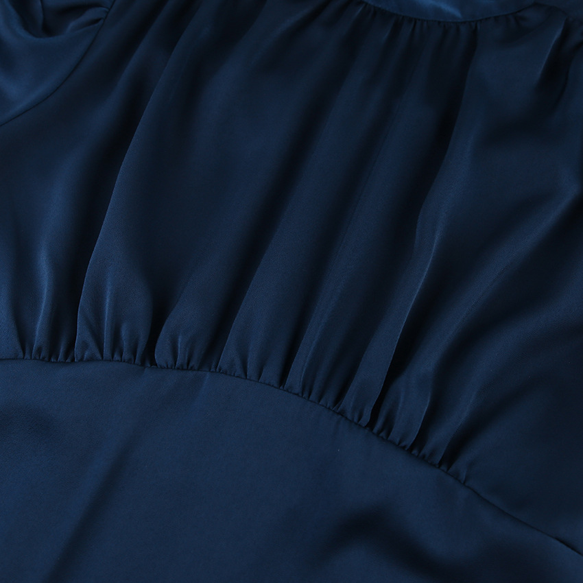 Women's Fashion Temperament High Collar Long Sleeve Dress