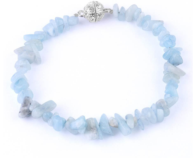 Title 5, Brazalete de grava natural para mujer con cierr...