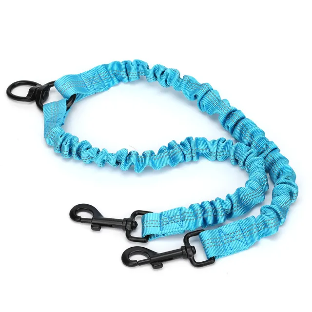 Pet Supplies Reflective Double Head Strap Dog One Drag Two Sky Blue - Shop at LoveMi
