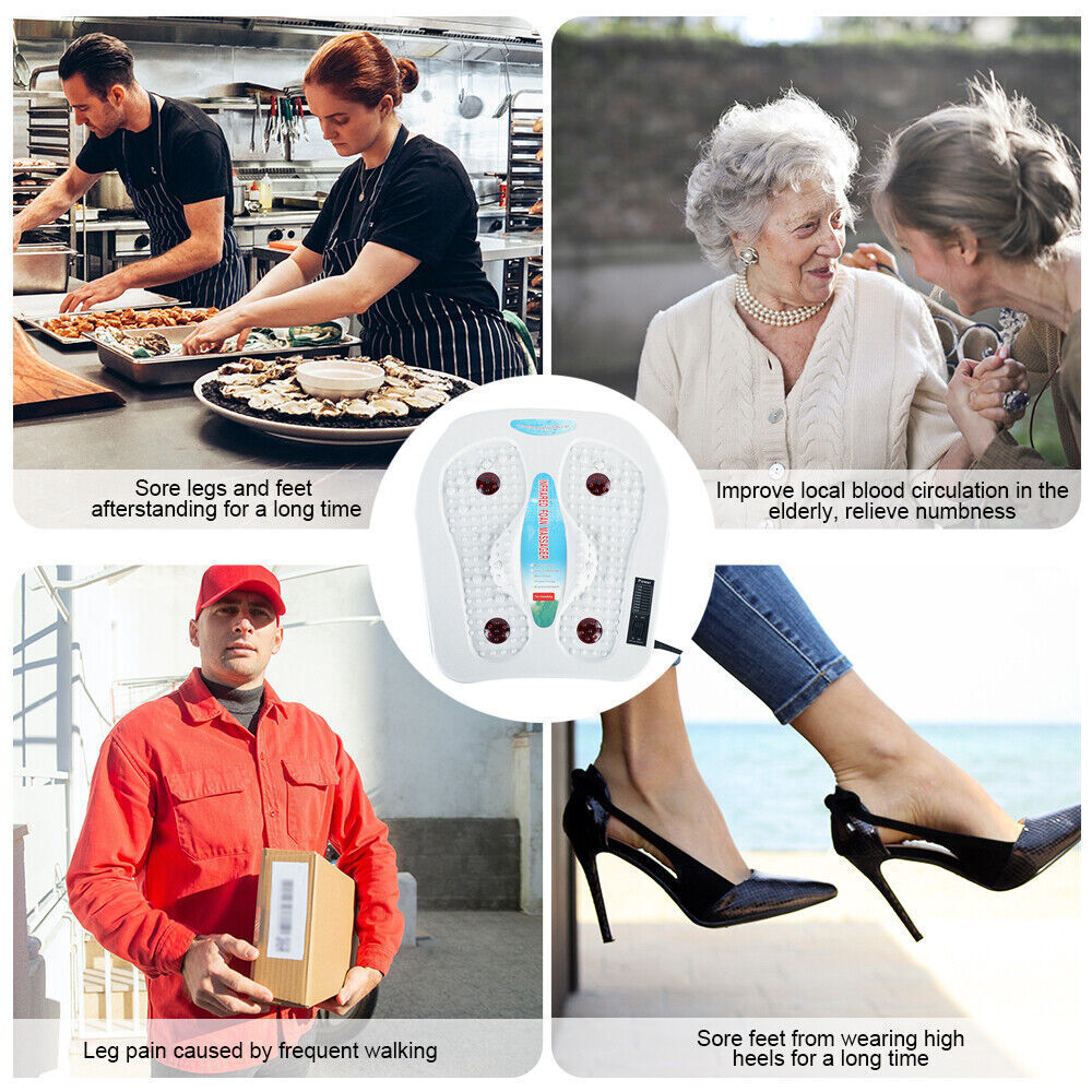 Foot Leg Vibration Blood Circulation Booster Feet Massager With Heated 9 Modes