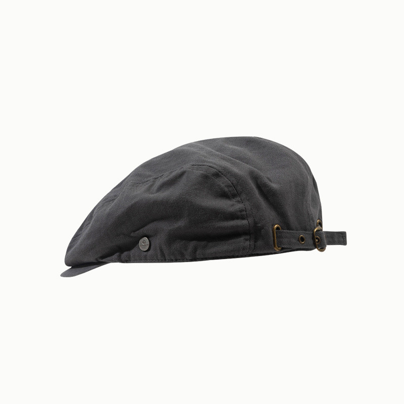 Personalized Fashion Short Brim Silver Buckle Cap
