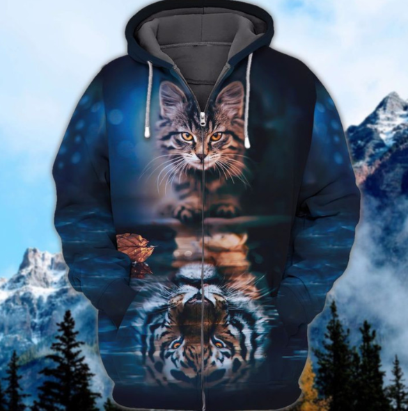 Men's Printed Hooded Casual Fashion Sweater