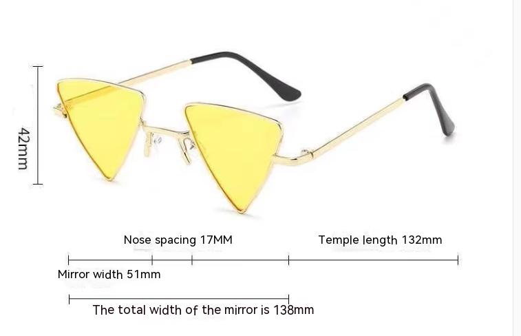Title 1, Óculos de sol triangulares retrô com armação pe...