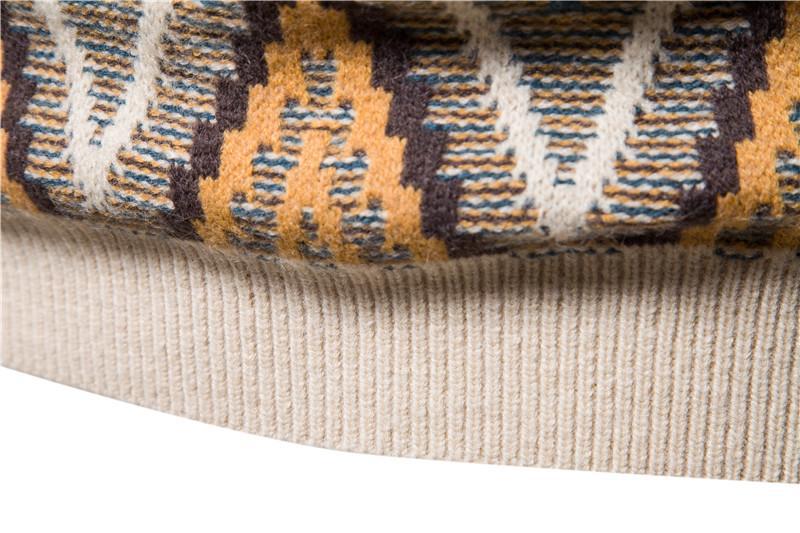 Lingge Slim Jacquard Sweater Fashion Knit Top