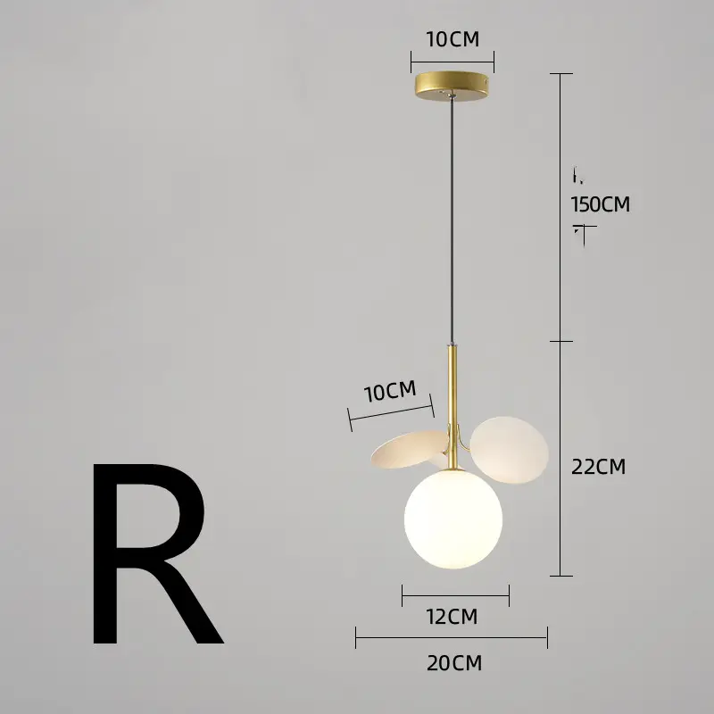 Nordic Bedside Small Chandelier Bar Art Three-head