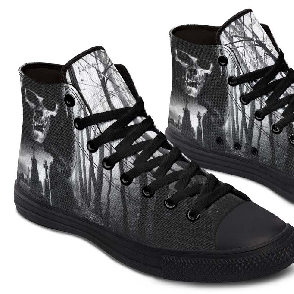 Printed Couple High-top Canvas Shoes