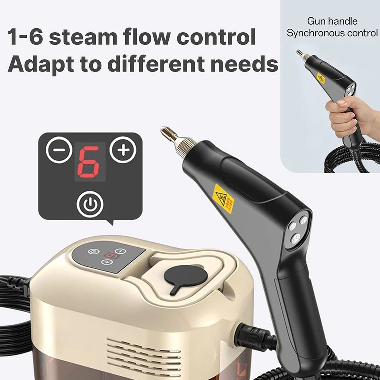 1500W Handheld Steam Cleaner High Temperature Pressure Home Car Cleaning 7