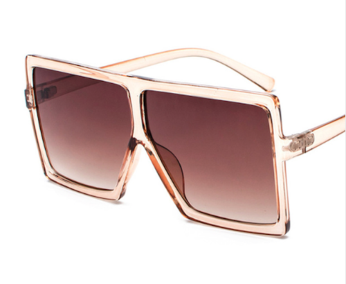 Oversized Square Flat Top Women Very Lrge Ladies Fashion Sunglasses