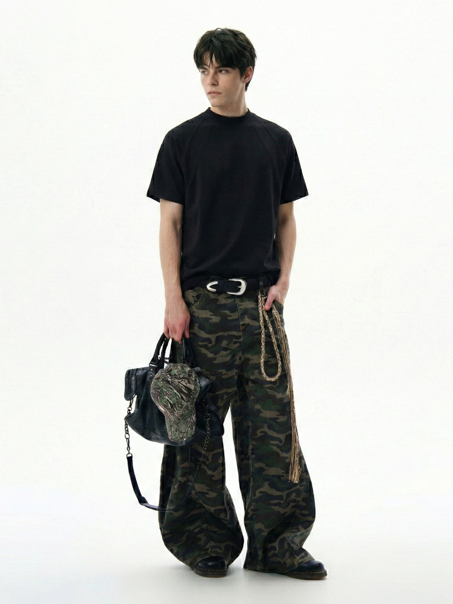 Raglan Sleeve Washed Short Sleeve T-Shirt