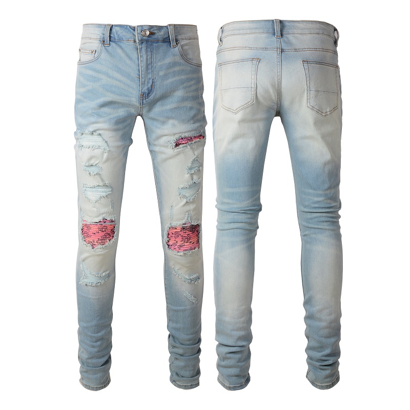 Title 6, Jeans Męskie High Street Paisley Jasny Kolor St...