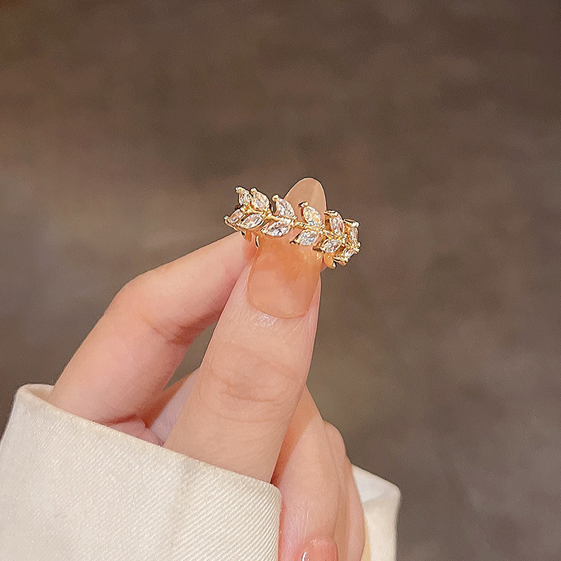 Light Luxury High-end Pearl Female Niche Ins Style Zircon Ring