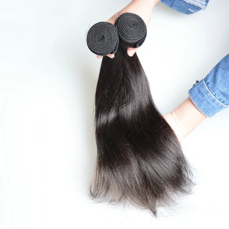 Brazilian Virgin Straight Hair And Natural Hair Extension - 10Inches