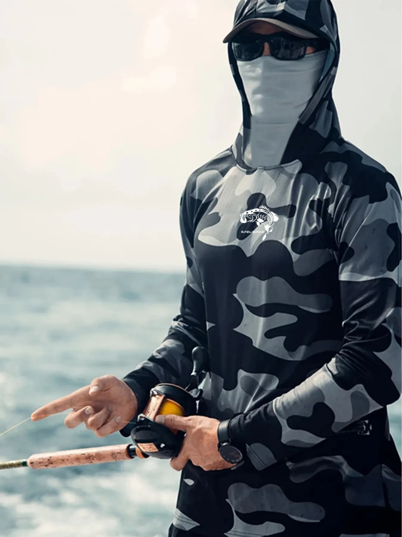 Fishing Hoodie Sailing Shirt Surfing Face Cover
