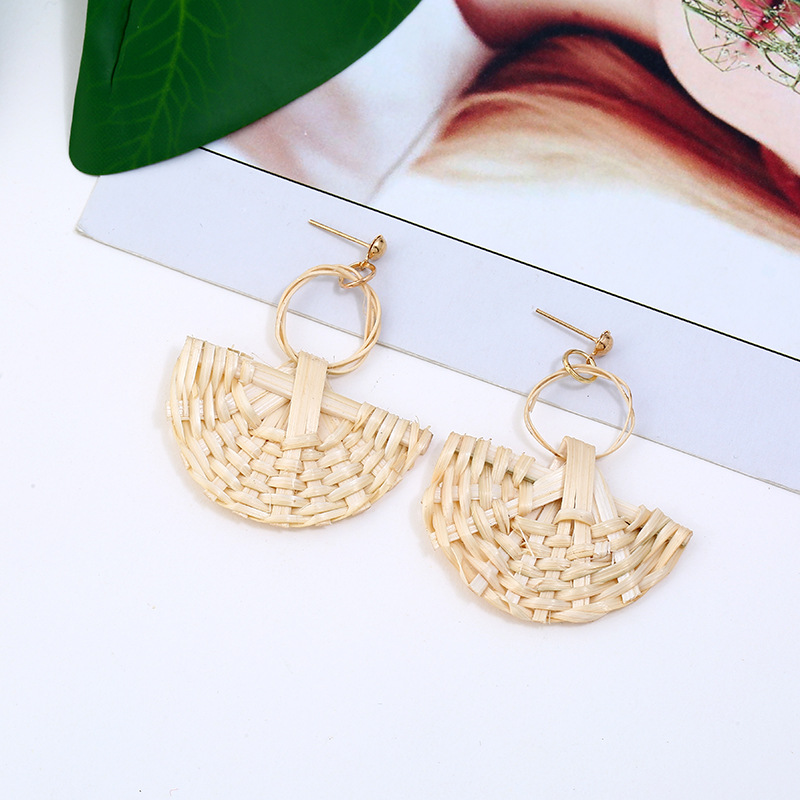 Multi-layer Resin Rattan Braided Earrings