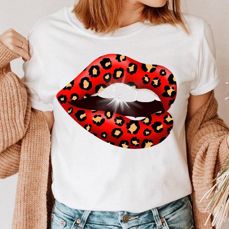 Title 23, Fashion Printing Creative Color Lip Print Short...