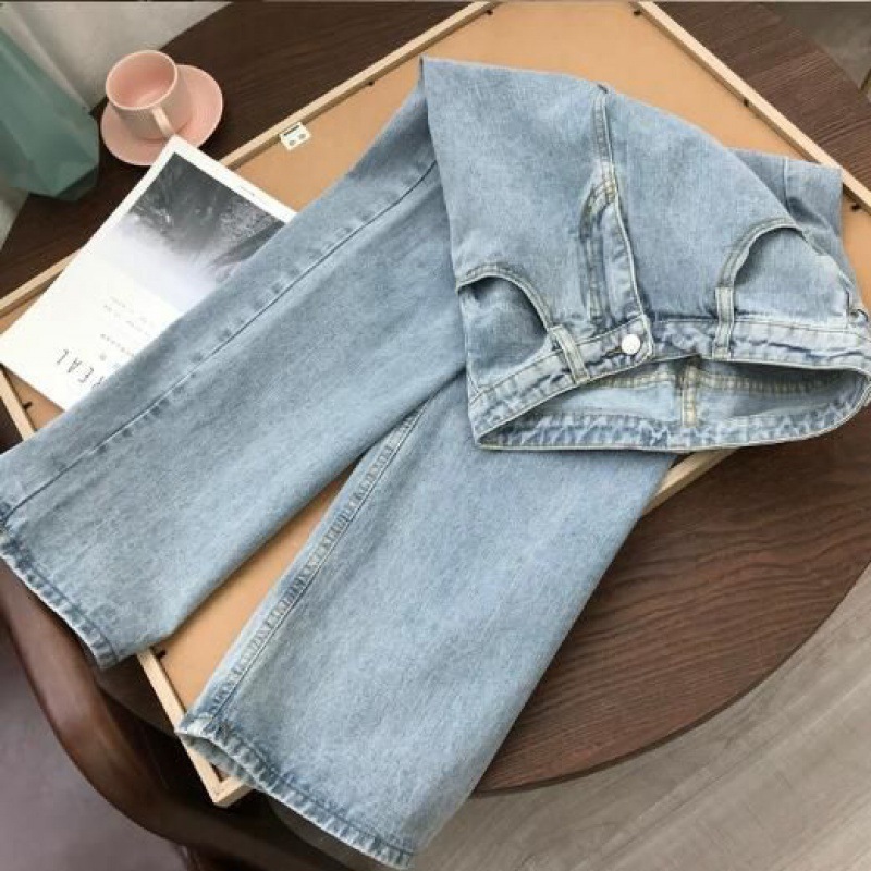 Title 10, Straight Jeans For Female High Waist Students K...