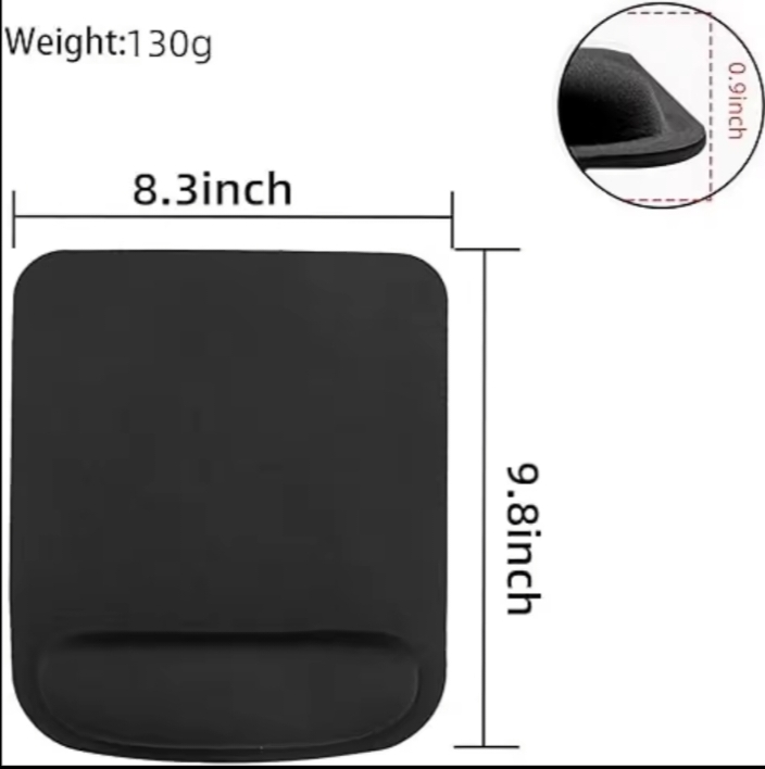 Ergonomic Mouse Pad With Wrist Support Comfort Memory Foam Mousepad For Office & Gaming thumbnail 2