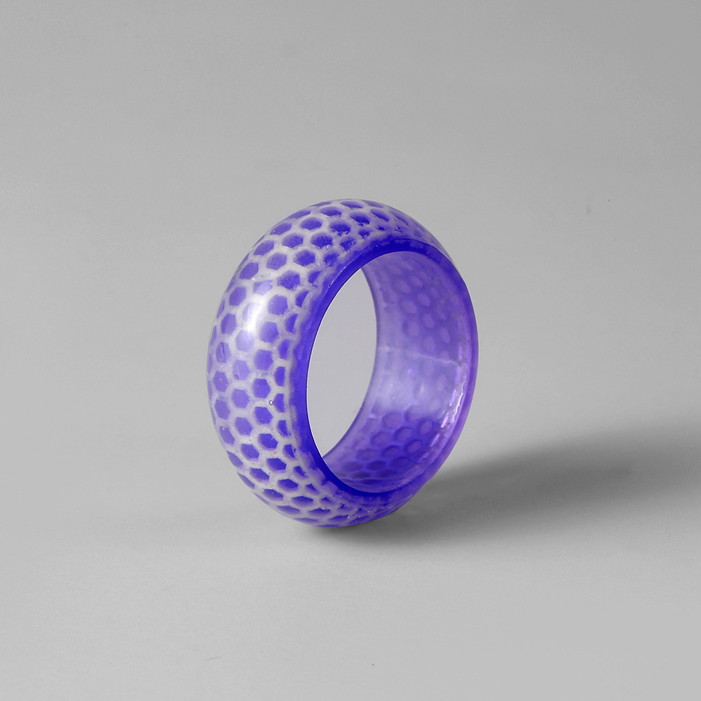 Title 9, Transparent Resin Honeycomb Pattern Luminous Ring