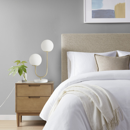 Metal 2-Light Globe Table Lamp — foto 6