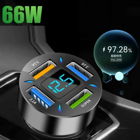 Four-port Car Charger 4USB Car