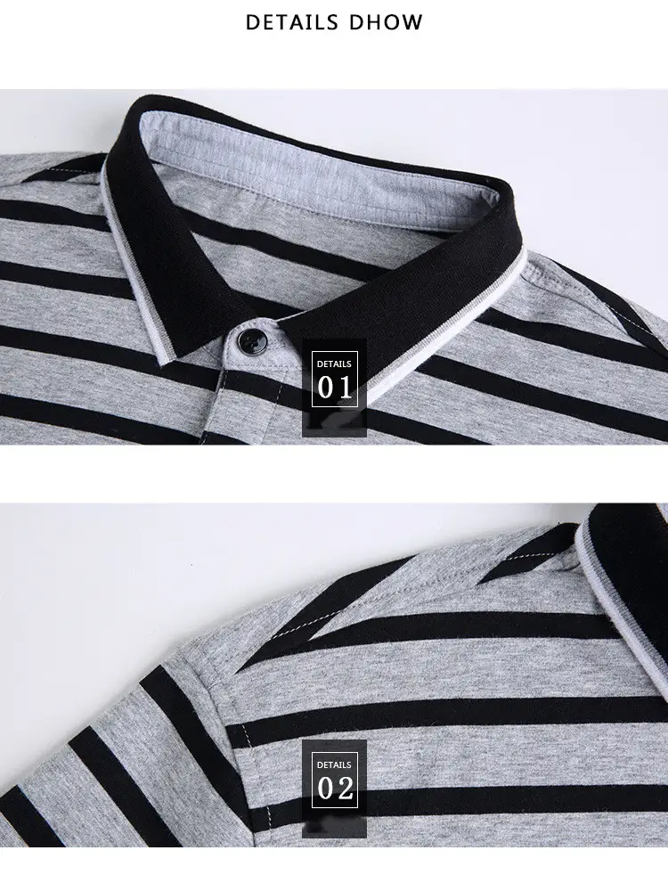Men's Clothing Long-sleeved Striped T-shirt