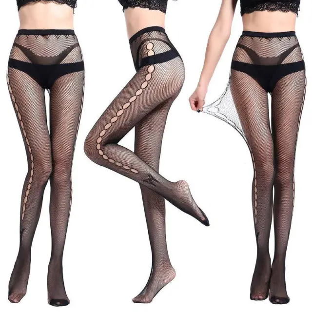 Base Stockings Semi permeable Lace Sexy Polyester Stockings Net Pants A One Size - Shop at LoveMi