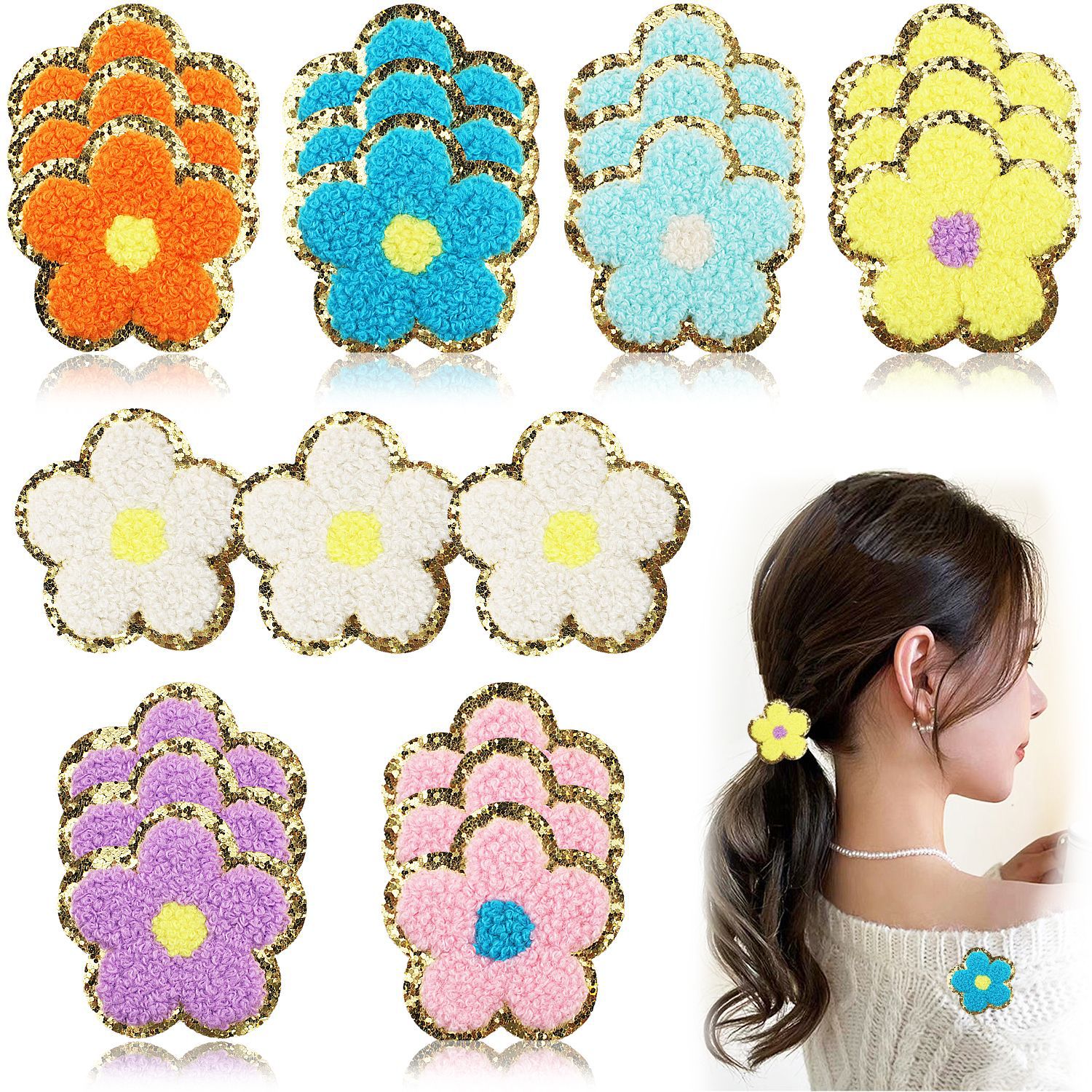 Colorful Embroidered Fabric With Golden Skin — image 1