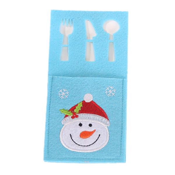 Snowman cutlery bag