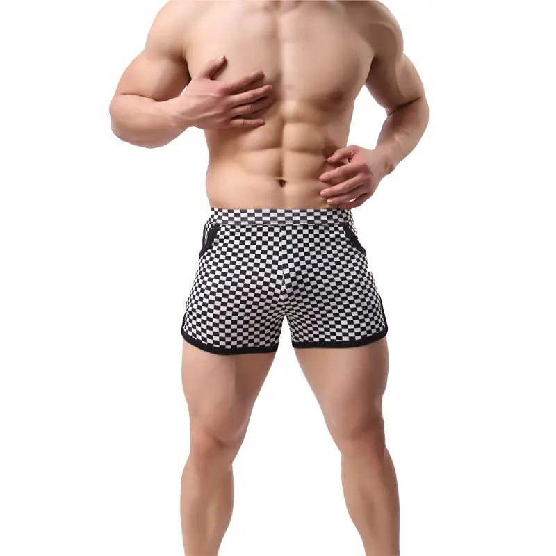 Black And White Plaid Men's Underwear Casual