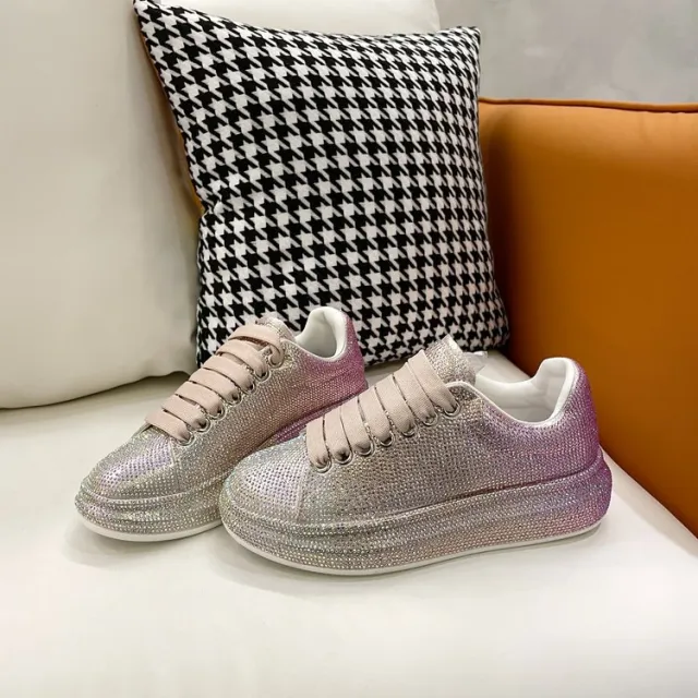 Starry Rhinestone Gradient Platform Platform Shoes Pink - Shop at LoveMi
