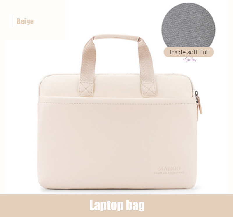 Notebook Bag Cream Beige Waterproof