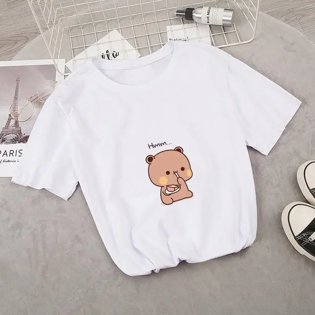 Women's Summer Snack Bear T Shirt White - Shop at LoveMi