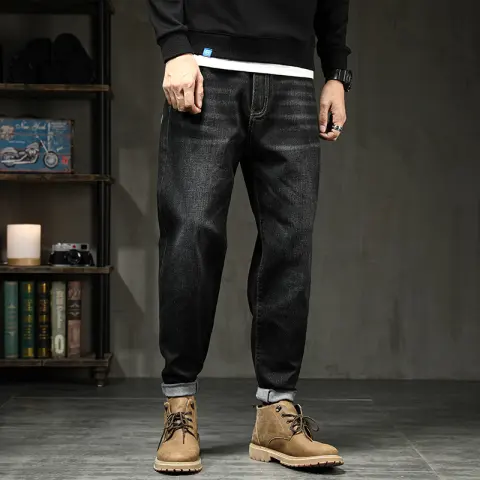 Jeans Loose Plus Fat Size Harem Trousers Stretch Feet